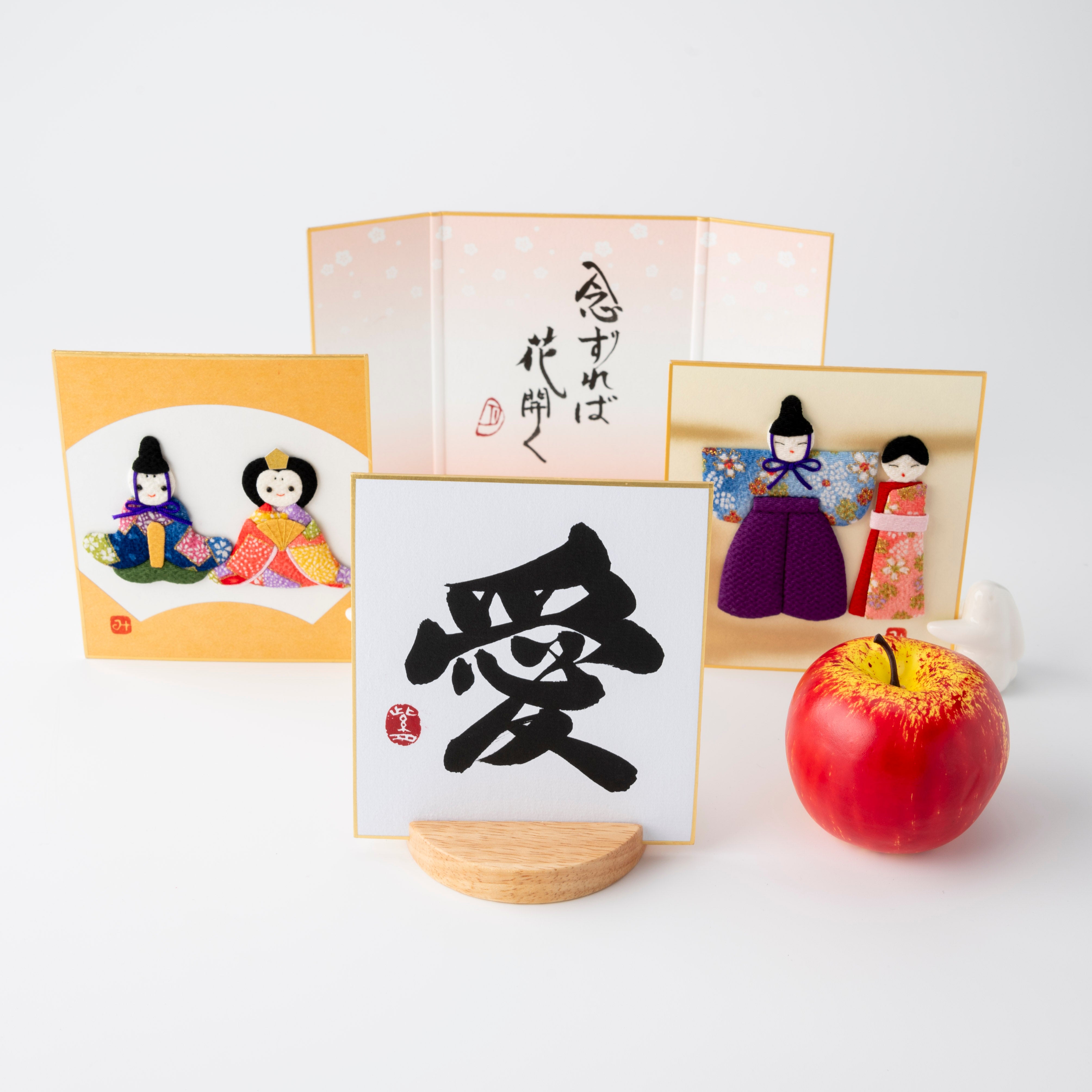 Produit groupé: "Love" sur le thème - illustrations de tissu Shodo et surélevées, Design 2