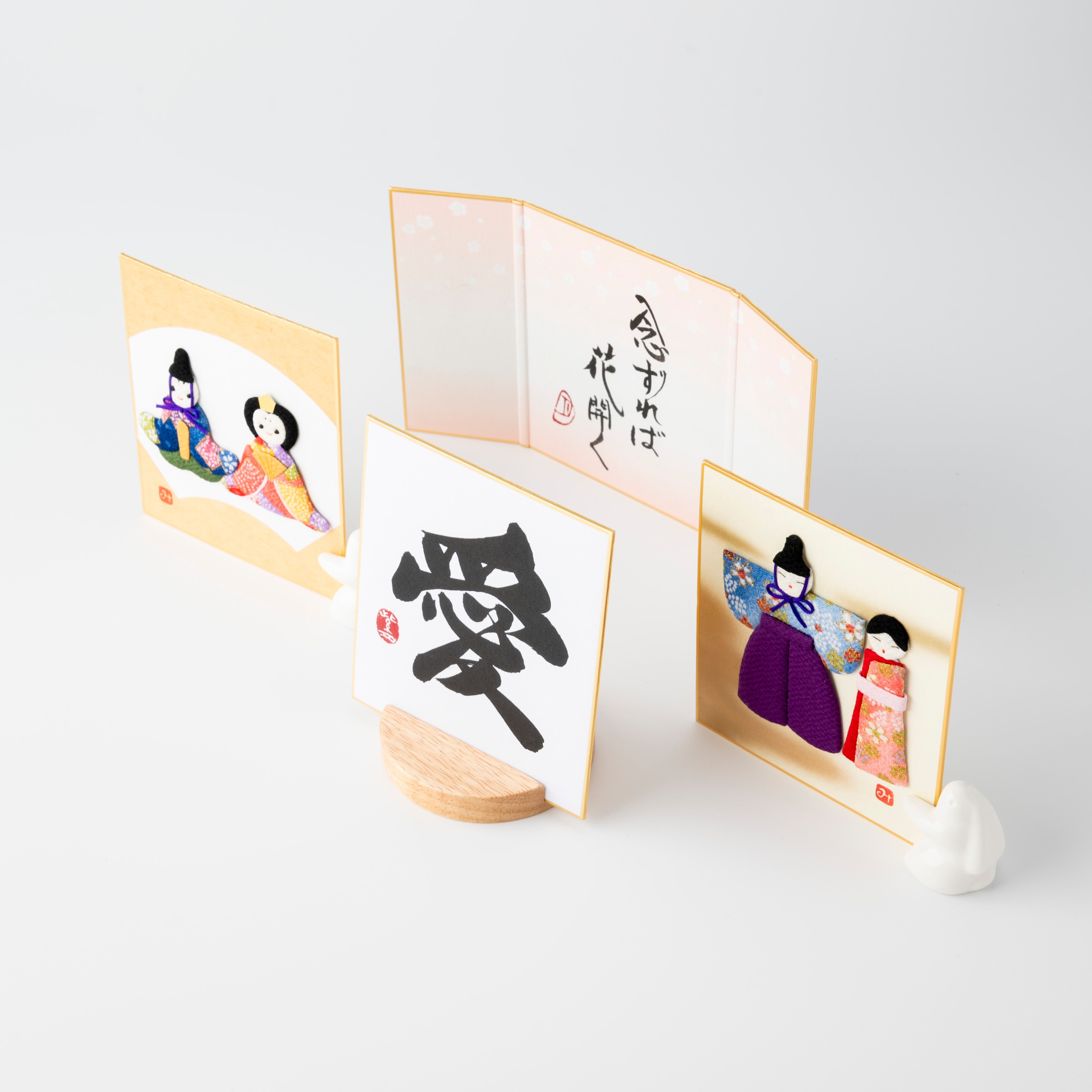 Produit groupé: "Love" sur le thème - illustrations de tissu Shodo et surélevées, Design 2