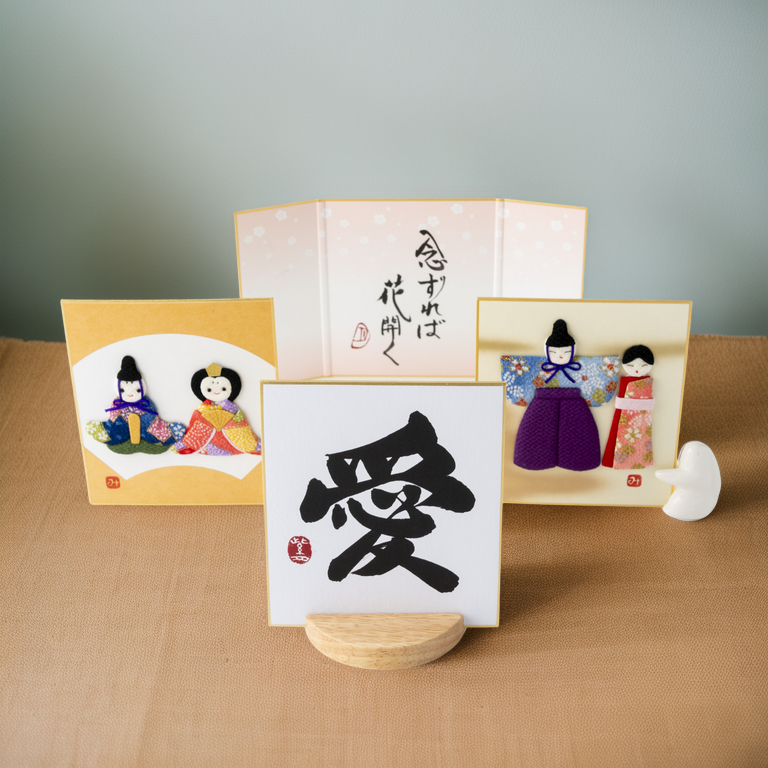 Produit groupé: "Love" sur le thème - illustrations de tissu Shodo et surélevées, Design 2